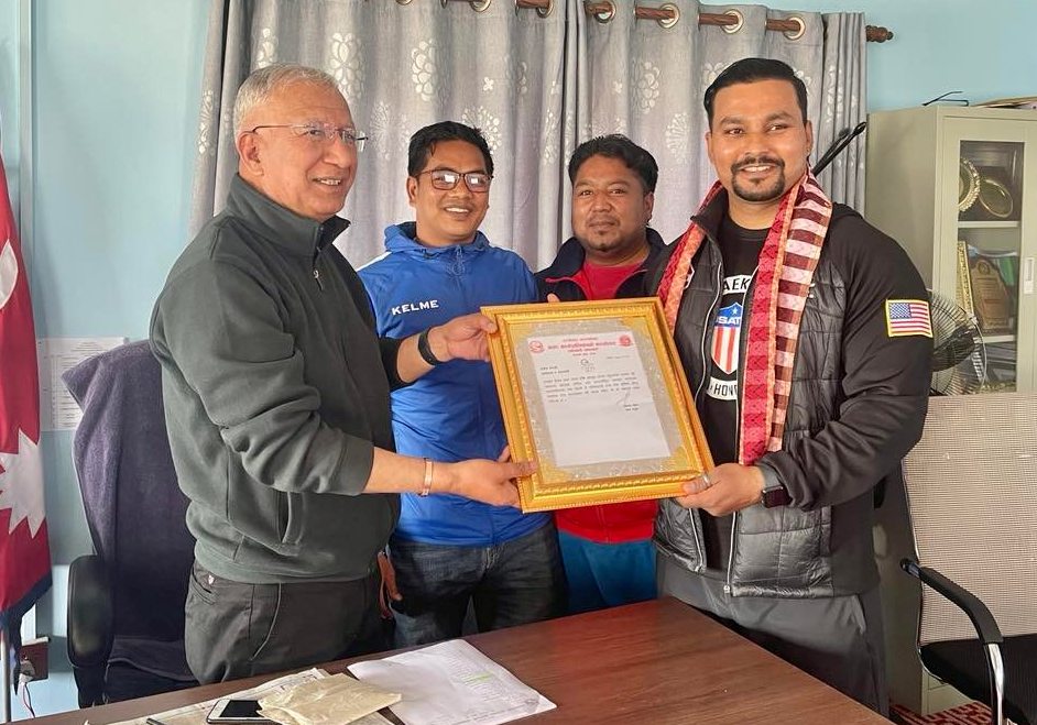 अन्तर्राष्ट्रिय तेक्वान्दो खेलाडी सञ्जीव सम्मानित